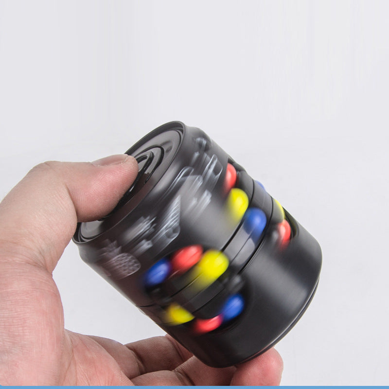 Can Cube Top Magic Colorful Beans Finger Spinning Relieves Stress