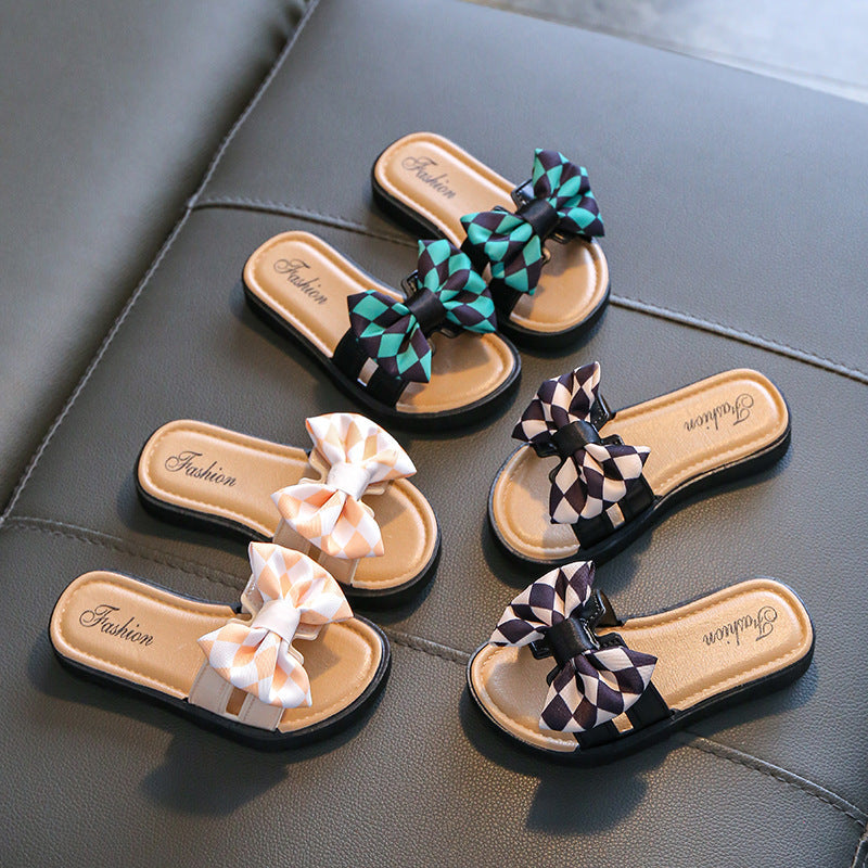 Girls Sandals With Bows And Non-slip Soft Bottom