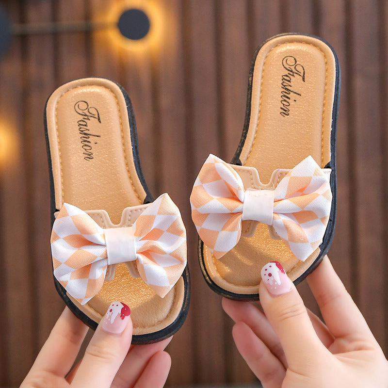 Girls Sandals With Bows And Non-slip Soft Bottom