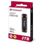 ترانسيند SSD خارجي 2 تيرابايت ESD310C USB 10Gbps Type-C/Type-A أسود