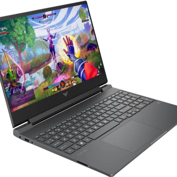 لابتوب HP Victus 15-FA2787 للألعاب، معالج Intel Core i7-13620H، ذاكرة 16GB، تخزين 512GB SSD، كرت RTX 5060 8GB، شاشة 15.6 بوصة FHD IPS، Windows 11، لون Mica Silver
