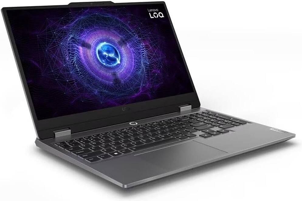 لابتوب Lenovo LOQ 15IRX9 للألعاب، معالج Intel Core i7-13650HX، ذاكرة 16GB، تخزين 512GB SSD، كرت RTX 4050 6GB، شاشة 15.6 بوصة FHD IPS، بدون نظام، لوحة مفاتيح مضيئة أبيض، لون Luna Grey