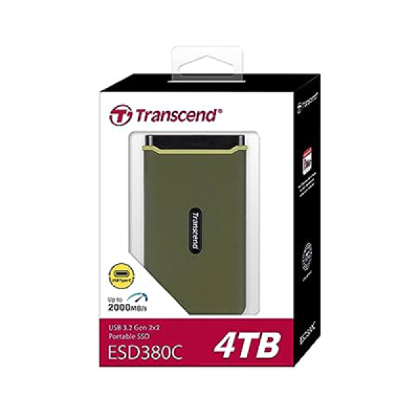 ترانسيند SSD خارجي 4 تيرابايت ESD380C USB 3.2 Gen 2 Type-C