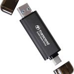ترانسيند SSD خارجي 2 تيرابايت ESD310C USB 10Gbps Type-C/Type-A أسود
