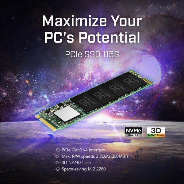 ترانسيند SSD داخلي 1 تيرابايت M.2 NVMe – PCIe Gen3x4 3D NAND (بدون DRAM)