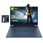 لابتوب HP Victus 15 للألعاب – معالج i5-13420H، ذاكرة 8GB، تخزين 512GB SSD، كرت RTX 3050 6GB، شاشة 15.6 بوصة 144Hz (ويندوز 11، فضي Mica Silver)