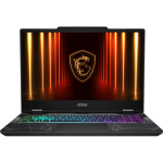 لابتوب MSI Cyborg 15 للألعاب، معالج Intel Core Ultra 7 240H، ذاكرة 16GB، تخزين 512GB SSD، شاشة 15.6 بوصة FHD بتردد 144Hz، كرت RTX 5060، Windows 11، لوحة مفاتيح مضيئة